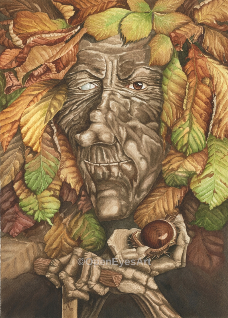 painting of chestnut dryad